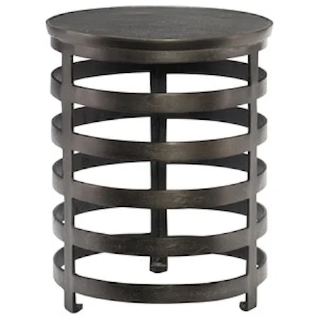 Cast Aluminum Round Chairside Table 
